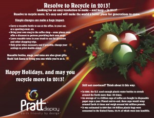 Pratt Display Holiday Recycling Email
